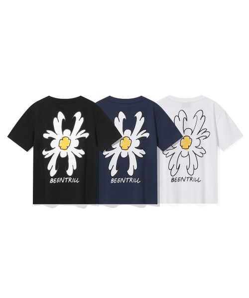 韓國 Beentrill Women's Daisy Hashtag T-Shirt【BL058】
