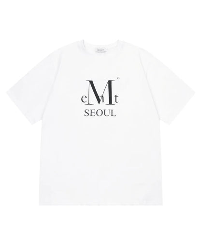 韓國 Mucent Seoul Signature Logo Half T-Shirt【MU036】