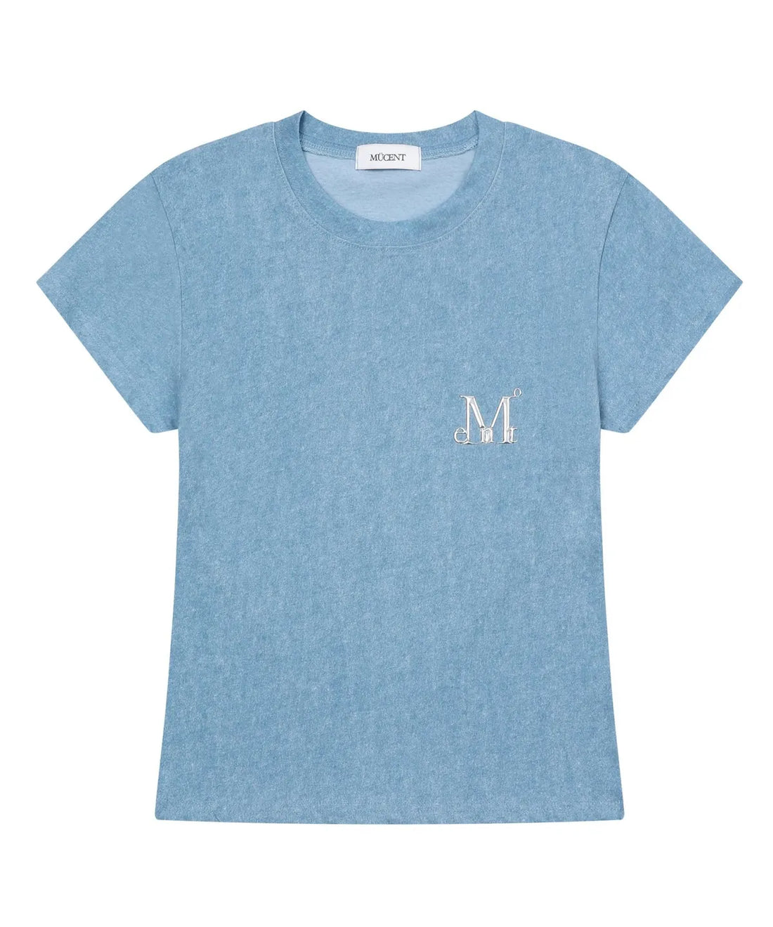 韓國 Mucent Slap Pigment Washed Metal Logo Set-Up Short Sleeve T-Shirt【MU028】
