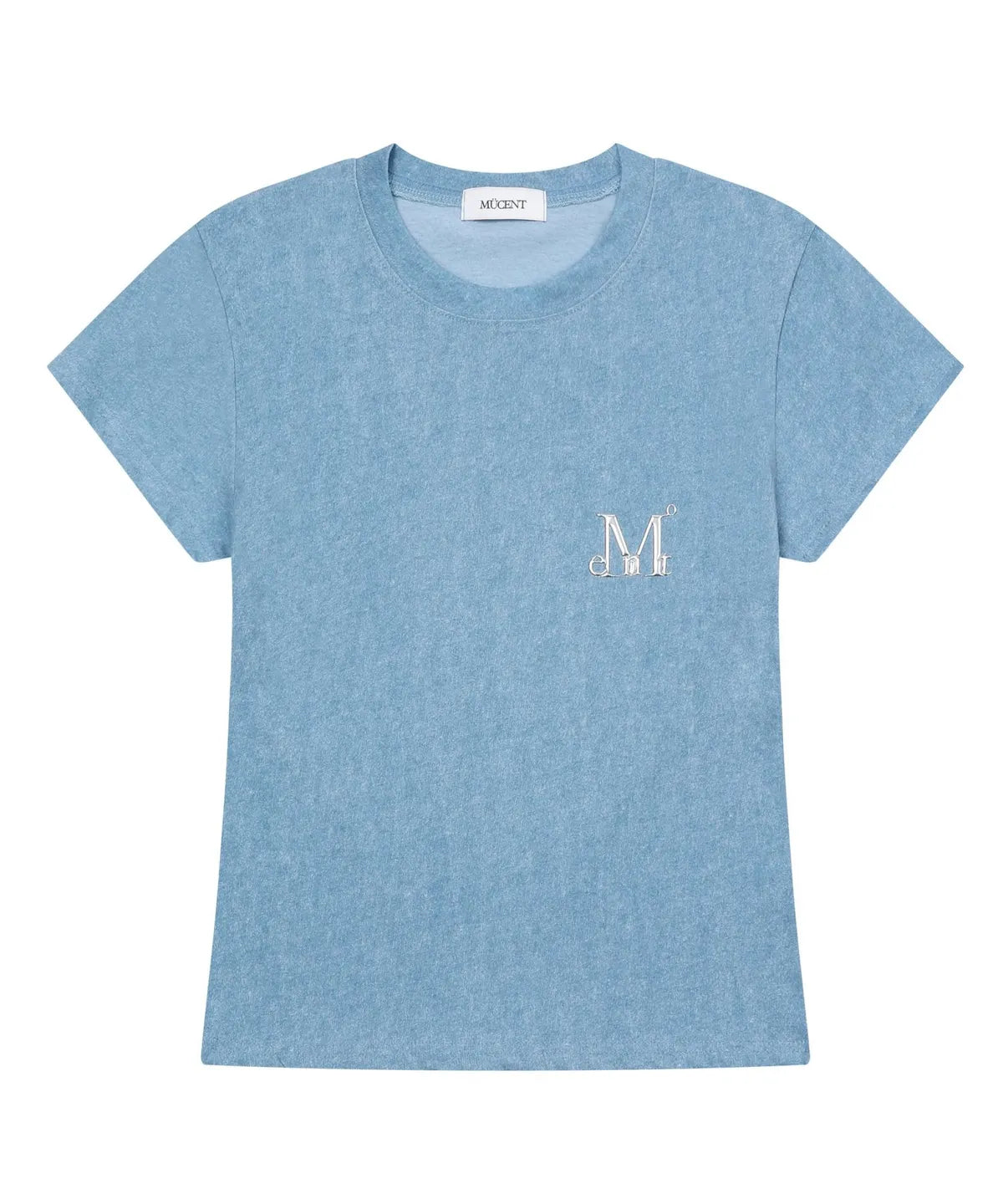 韓國 Mucent Slap Pigment Washed Metal Logo Set-Up Short Sleeve T-Shirt【MU028】