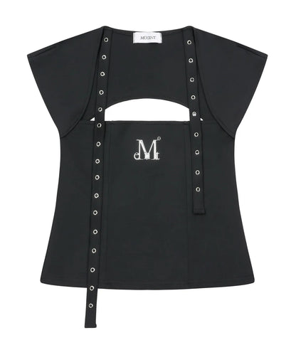 韓國 Mucent Neoloop Open Back Crop Top【MU029】