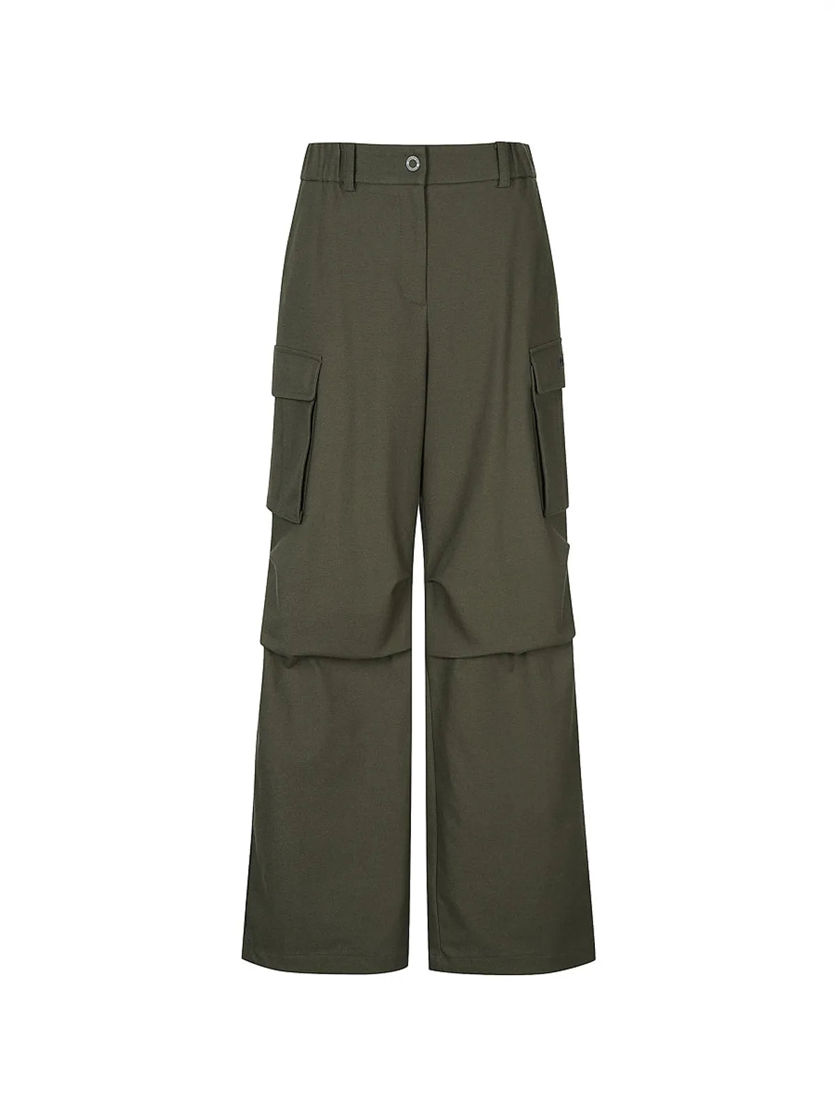 韓國 Discovery Women's Fleece Parachute Cargo Pants【DY271】