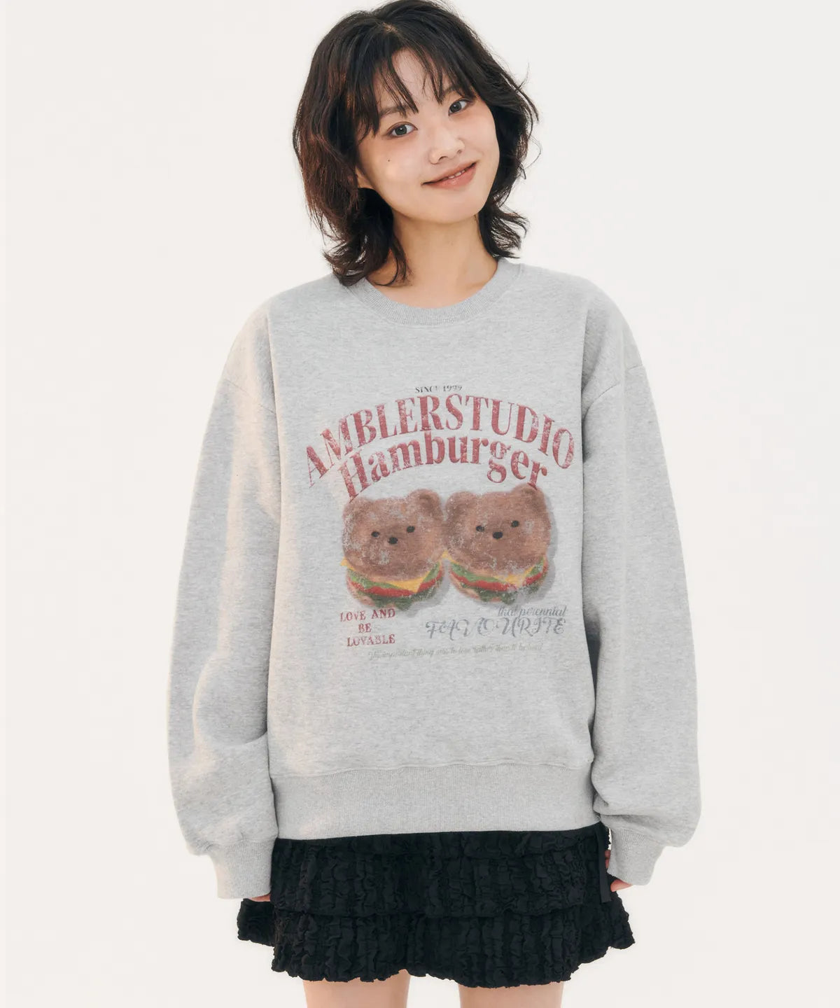 韓國 Ambler Burger Bear Sweatshirt 【AR001】
