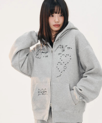 韓國 Ambler Emoji Zip-Up Jacket【AR024】