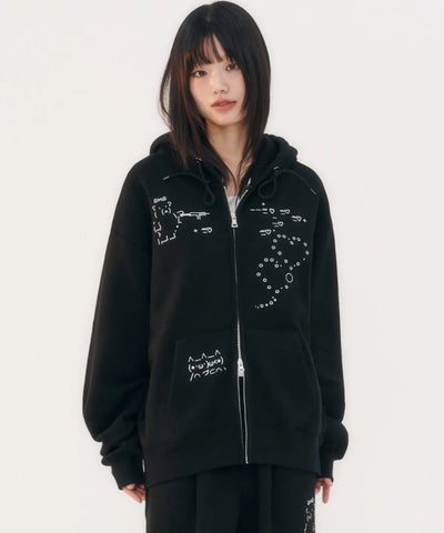 韓國 Ambler Emoji Zip-Up Jacket【AR024】
