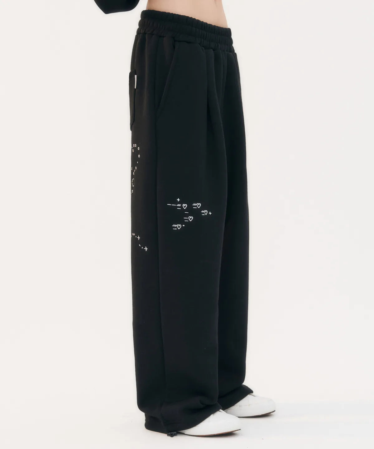 韓國 Ambler Emoji One-Tuck String Wide Sweatpants【AR029】