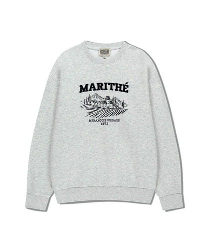 韓國 Marithe Francois Girbaud Winery Applique Logo Over Fit Sweatshirt【MF672】