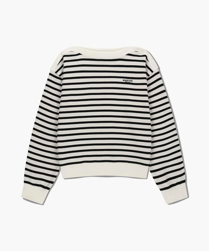 韓國 Marithe Francois Girbaud W Boat Neck Oversized Sweatshirt【MF705】