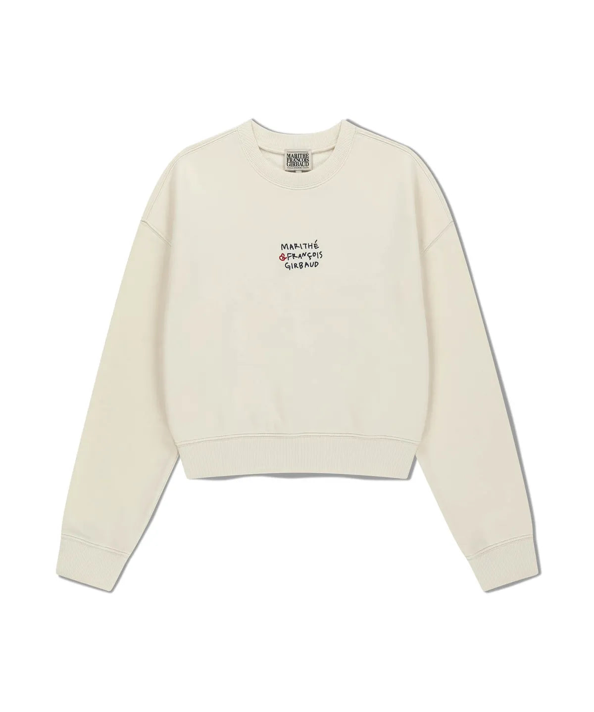 韓國 Marithe Francois Girbaud W Marithe Love Graphic Crop Sweatshirt【MF679】