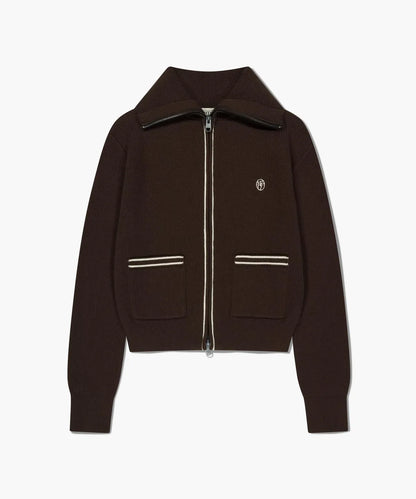 韓國 Marithe Francois Girbaud W Big Collar Zip-Up Cardigan【MF690】