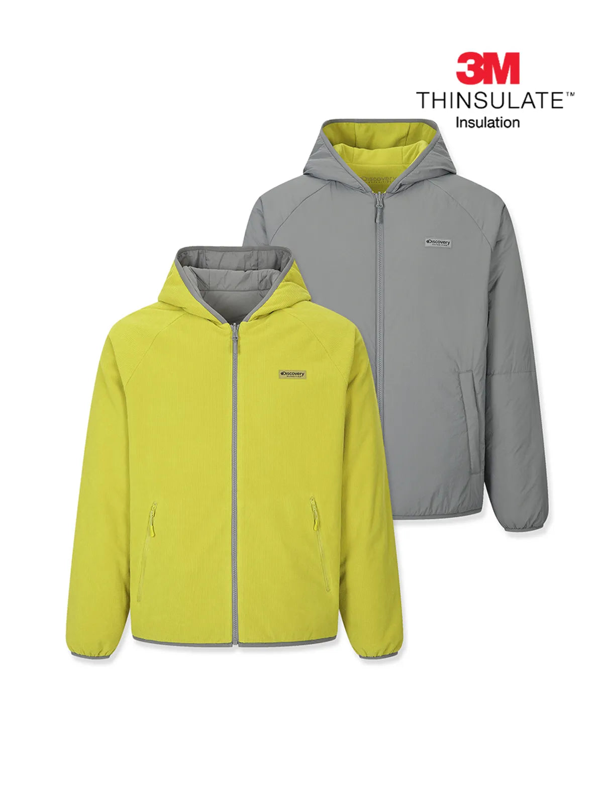 韓國 Discovery Men's Grid Reversible Jacket【DY255】