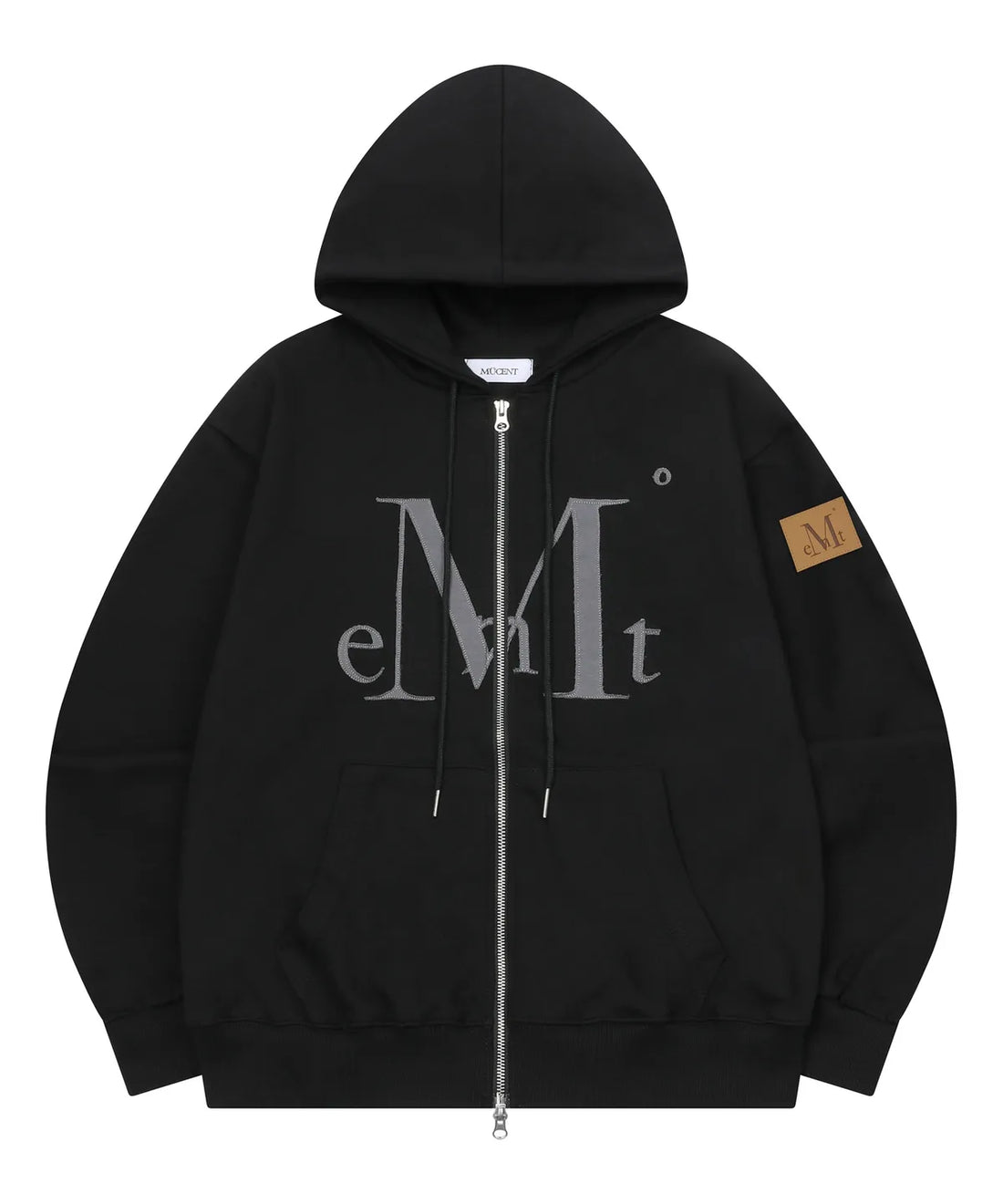 韓國 Mucent Wadi Applique Logo Hood Zip-Up Unisex【MU205】