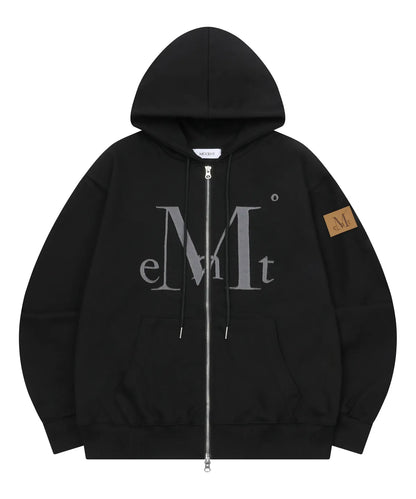 韓國 Mucent Wadi Applique Logo Hood Zip-Up Unisex【MU205】