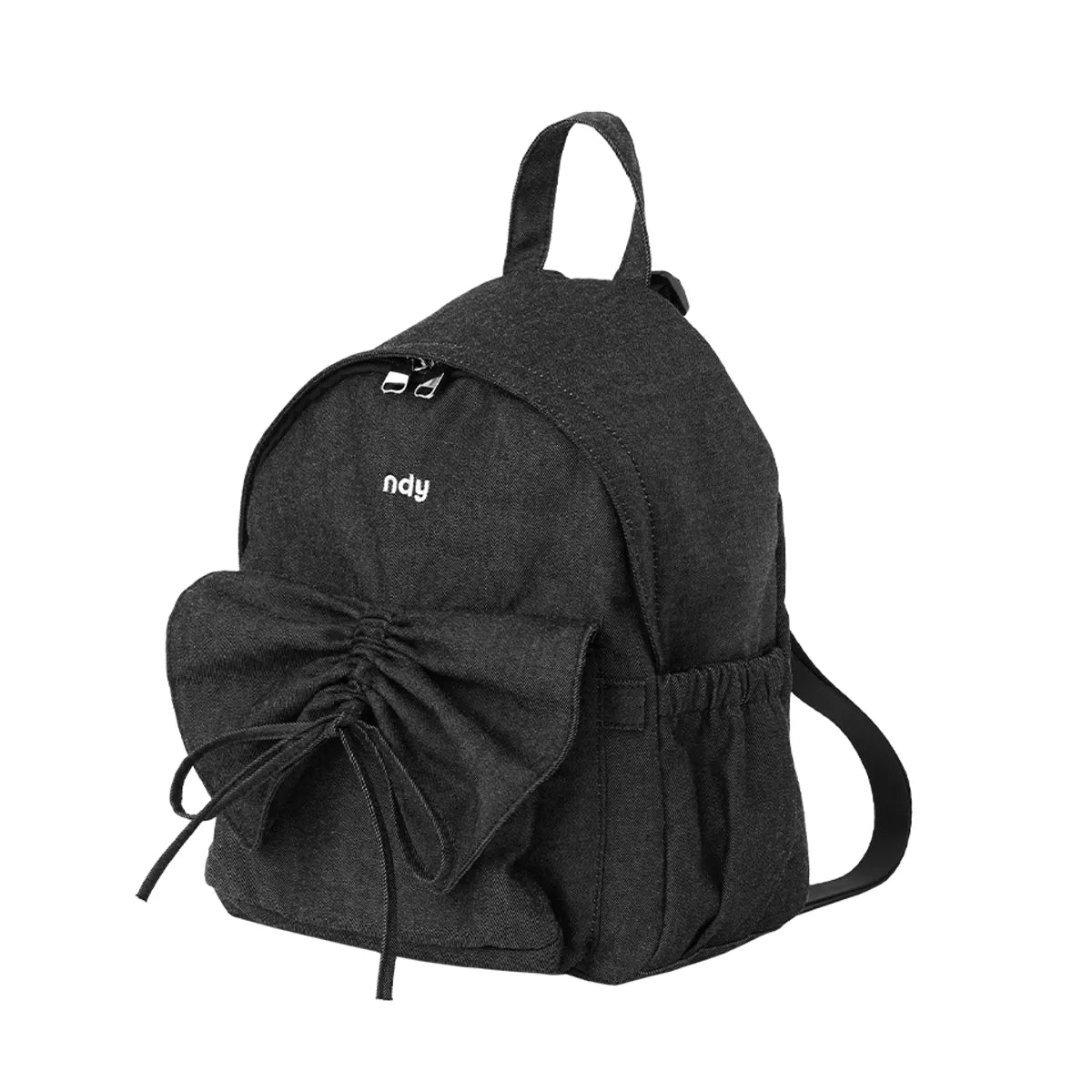 韓國 Nerdy Denim Ribbon Shirring Mini Backpack【NY086】