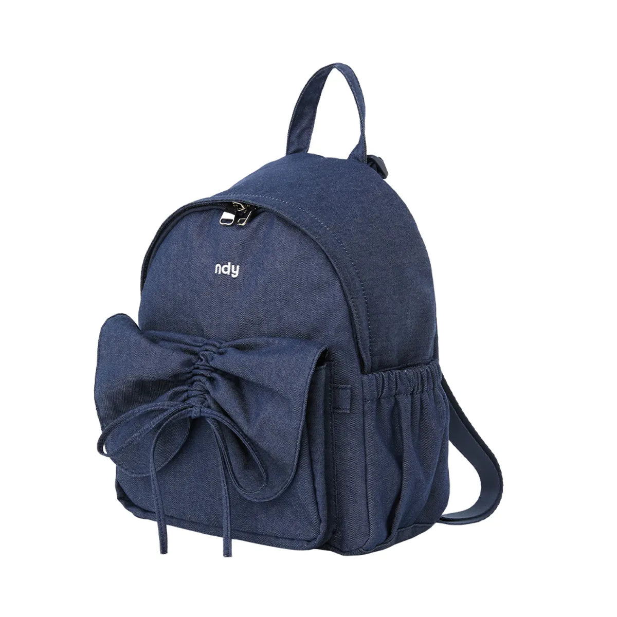 韓國 Nerdy Denim Ribbon Shirring Mini Backpack【NY086】