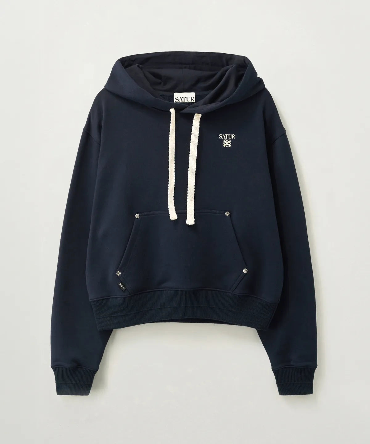 韓國 Satur Women's Lauren Small Logo Rivet Hoodie【SR277】