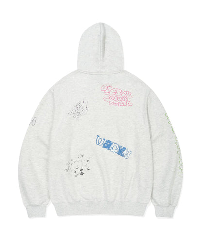 韓國 Wacky Willy Drawing Graphic Hooded Sweatshirt【WW123】