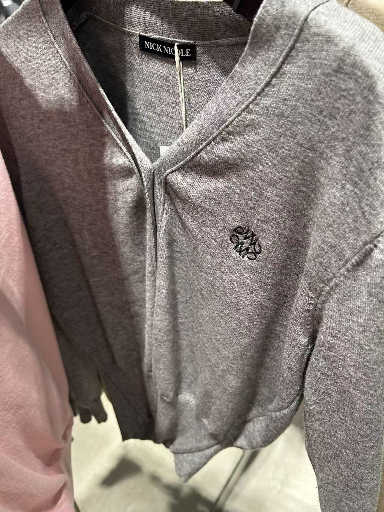 韓國 Nick Nicole Logo Quality Cardigan【NK053】