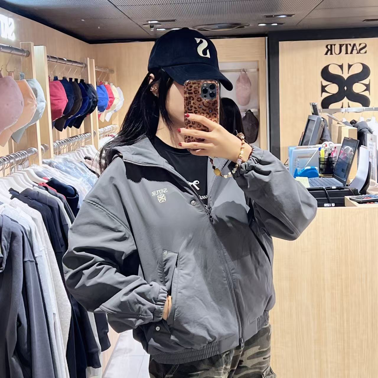 韓國 Satur Theo Nylon Fleece Hooded Jacket【SR196】