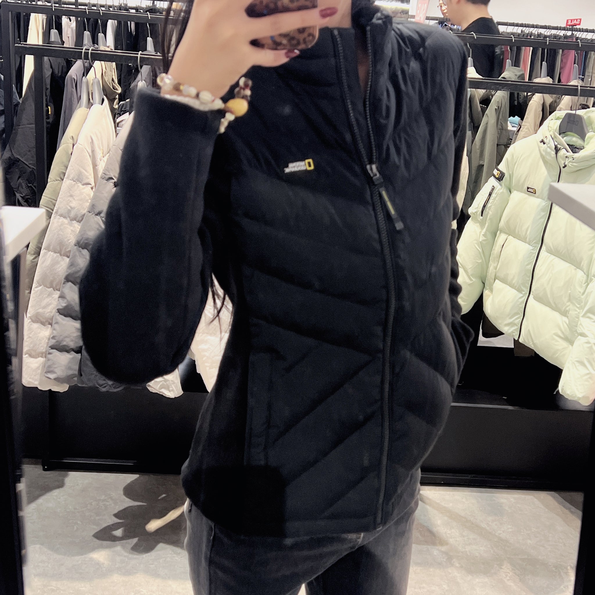 韓國 National Geographic Women's Montana KNIT&DOWN MIX F-ZIP (鵝絨)【NG077】