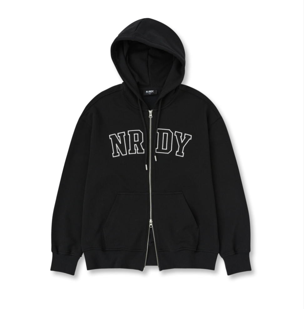 韓國 Nerdy Arch Logo Hoodie Zip-Up【NY042】