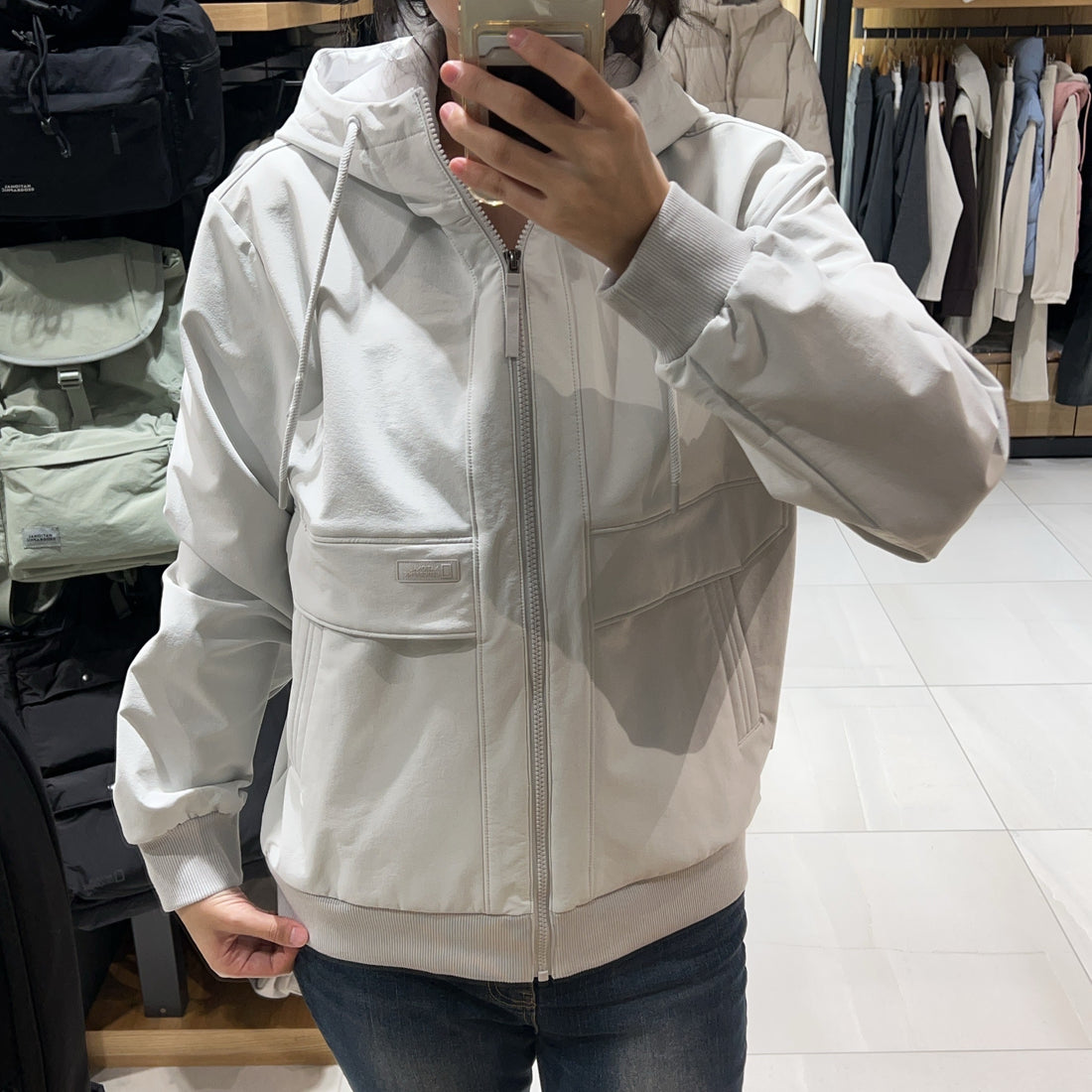 韓國 National Geographic Archelon Double Warm Fleece Woven Hooded Zip-Up【NG315】