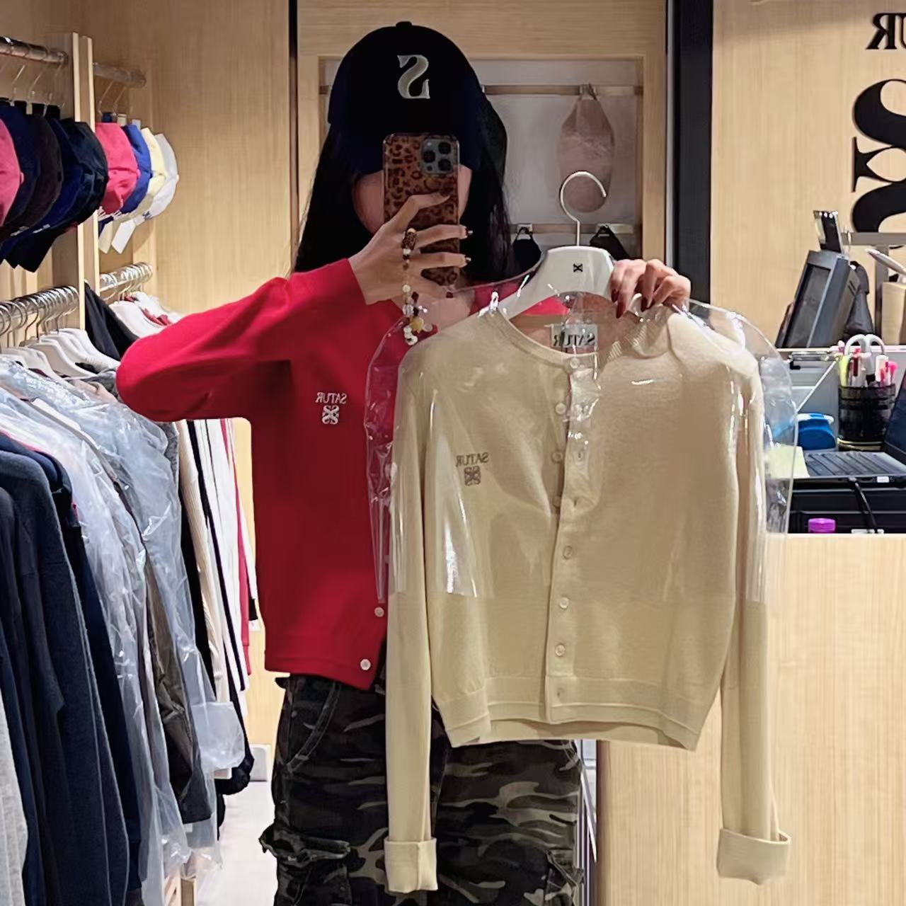 韓國 Satur Women's Lauren Basic Crew Neck Fine Cardigan【SR216】