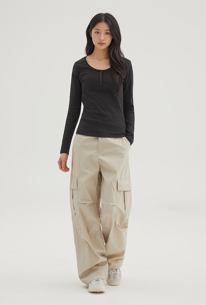 韓國 SPAO Wide Cargo Pants【SP334】