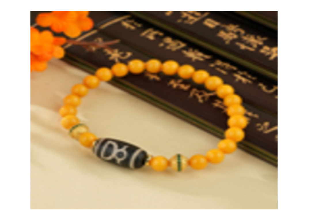 琥珀老蜜蠟圓珠手串 5+mm【SE630】