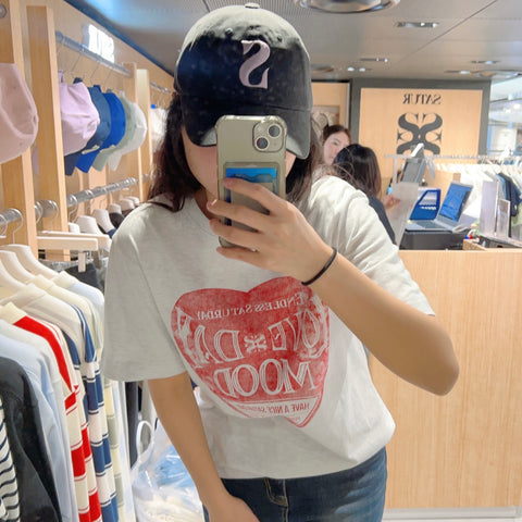 韓國 Satur Saturday Retro Mood Graphic T-Shirt【SR102】