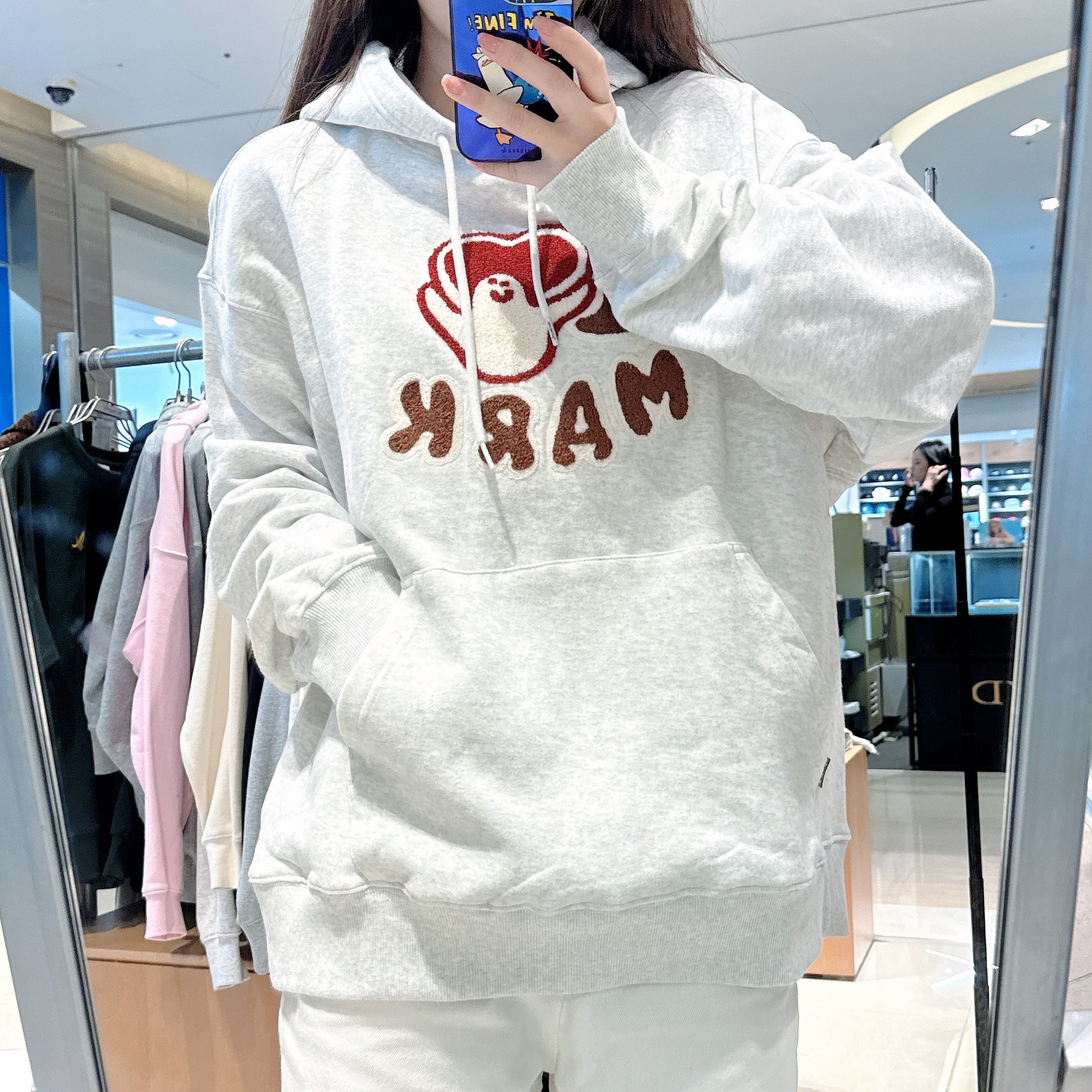 韓國 Mark Gonzales I LOVE Angel Boucle Embroidered Sweatshirt Hoodie【MG191】