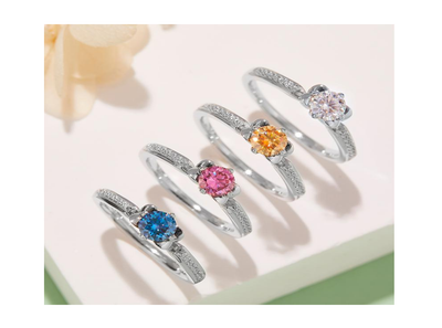 莫桑鑽 S925銀唐嫣同款戒指0.5ct (有證書)【SM1076】