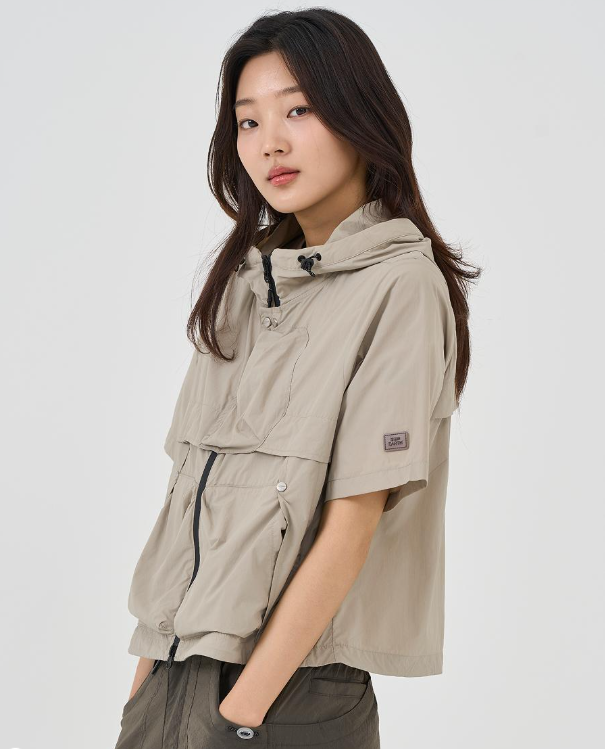 韓國 BBC Rivet Hoodie Short Sleeve Jacket【BC087】