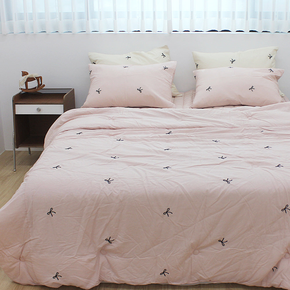 韓國 浪滿六月法式蝴蝶刺繡結莫代爾(無花邊)【SM418】