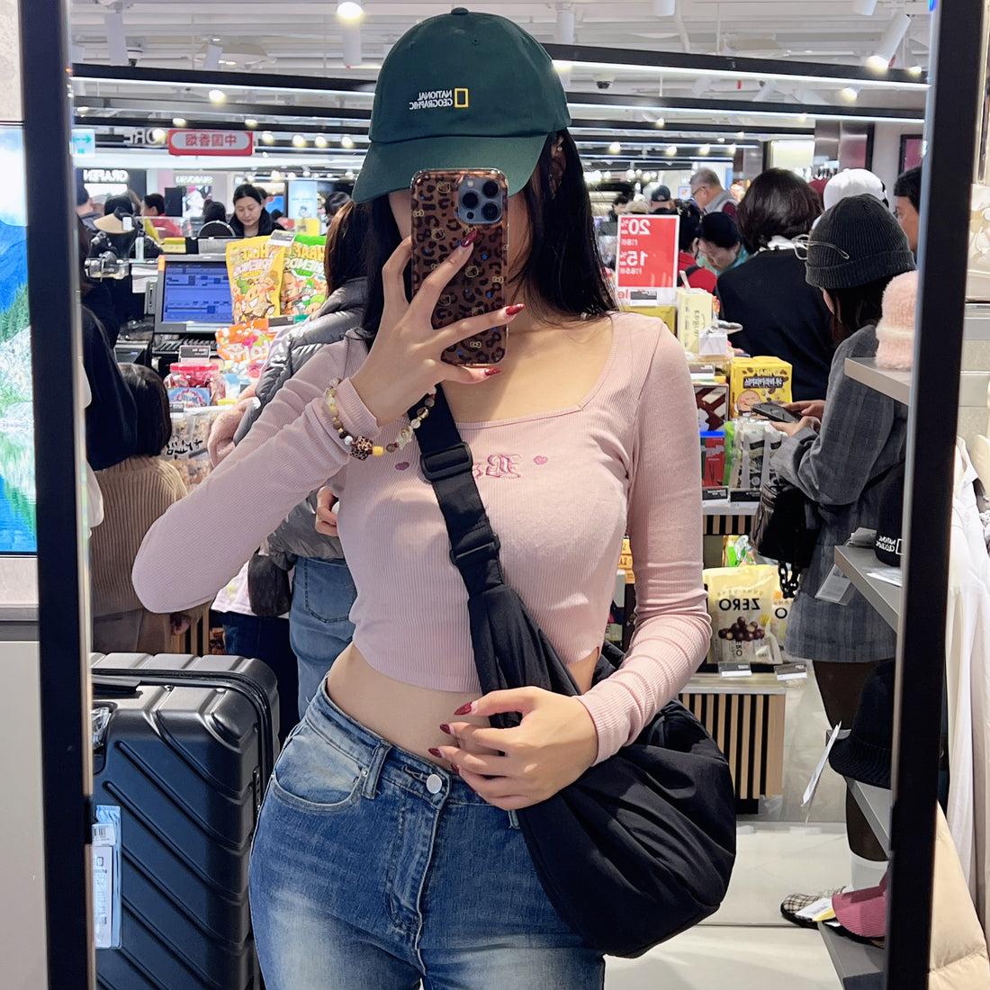 韓國 National Geographic Padded Slink Crossbody Bag【NG150】