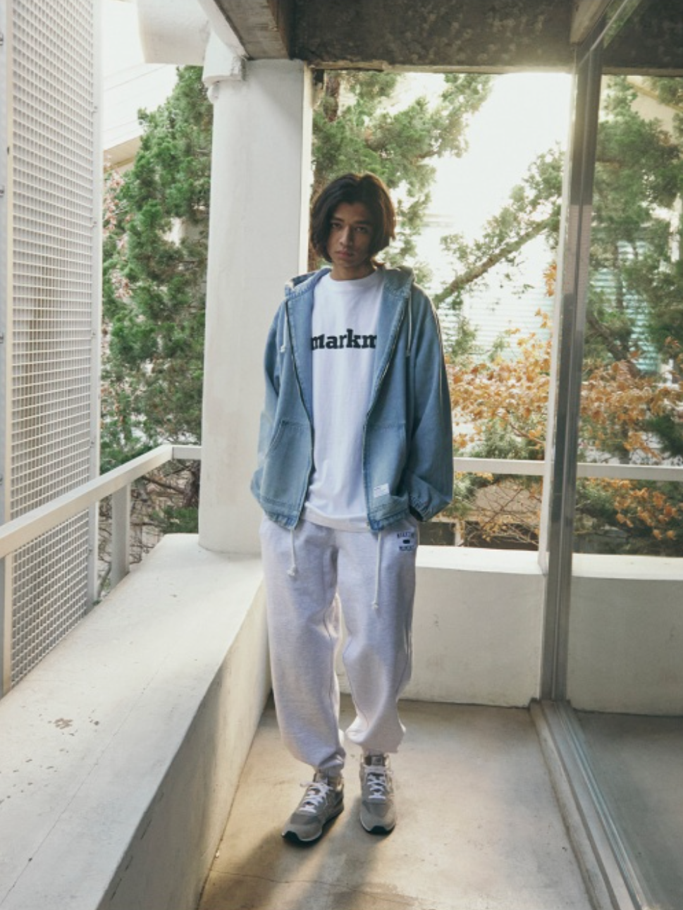 韓國 Markm Denim Hoodie Jumper【MA229】