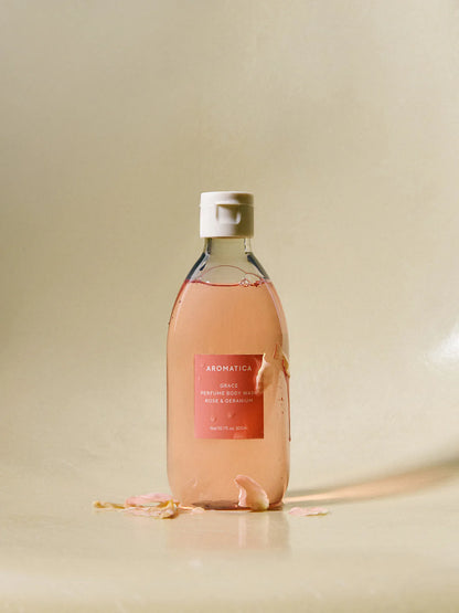 Aromatica 優雅香水沐浴露 玫瑰和天竺葵味 300ml【SM535】