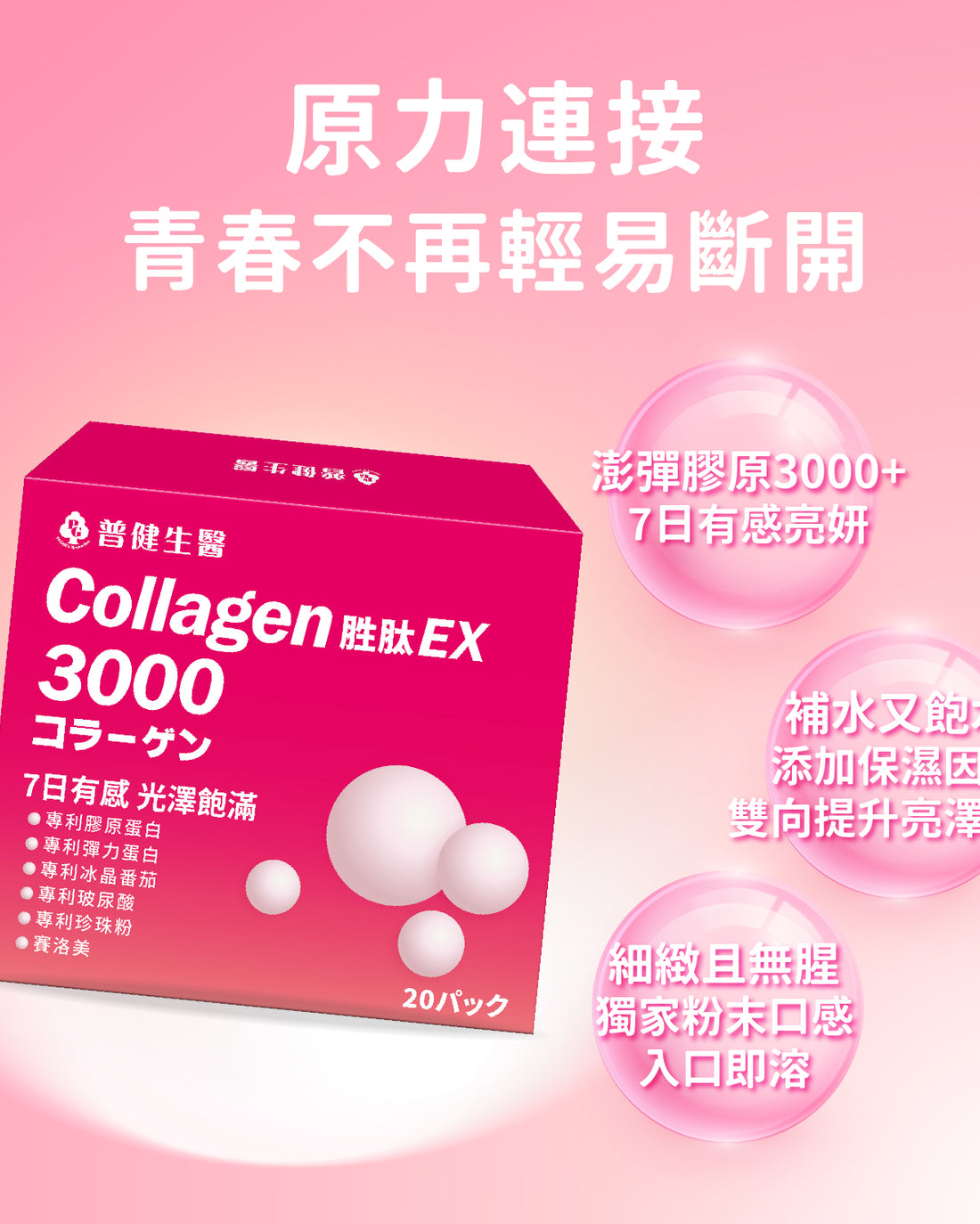 青春澎彈-珍珠膠原 20包【KX169】