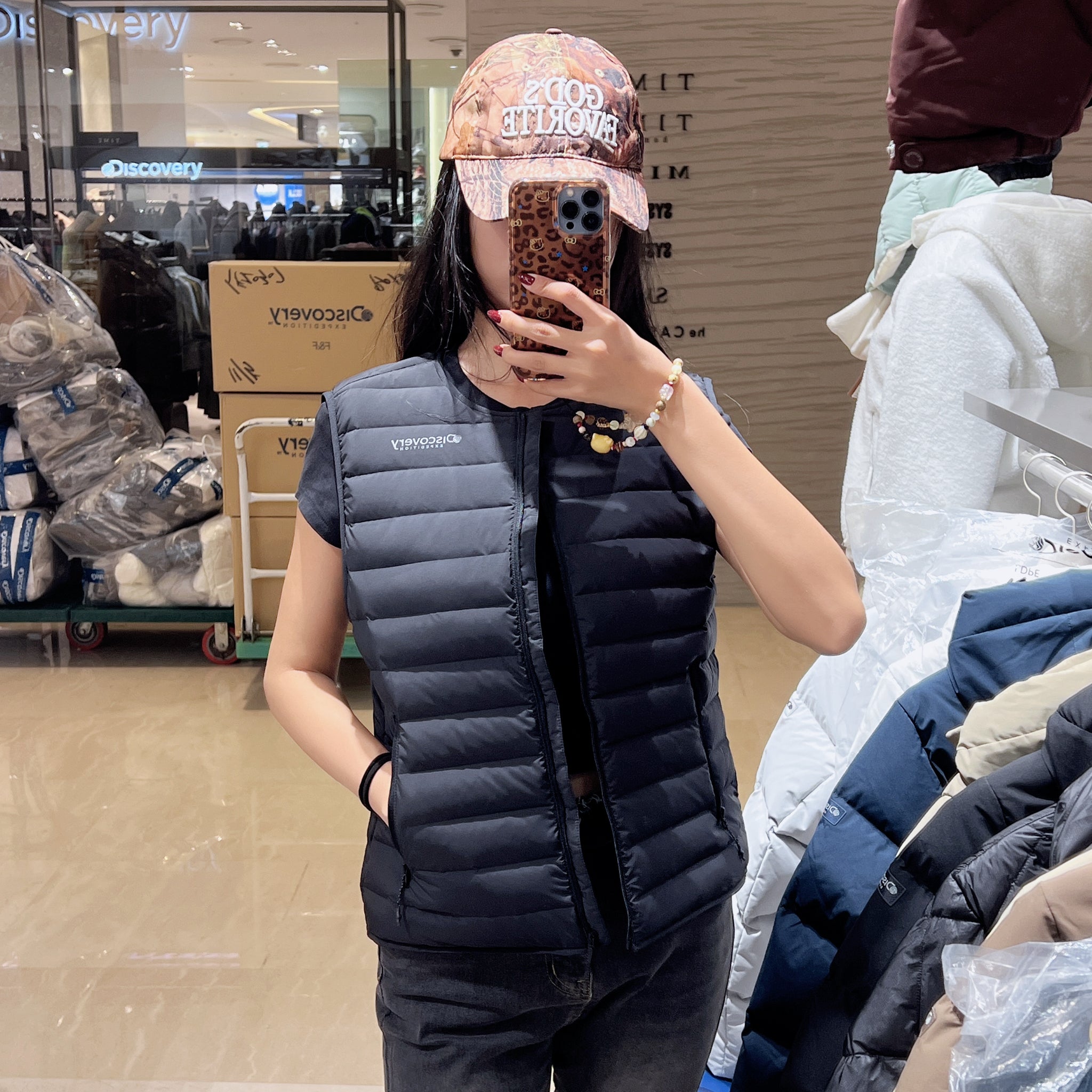 韓國 Discovery Women's Pixieber G Tube Down Padded Vest【DY072】