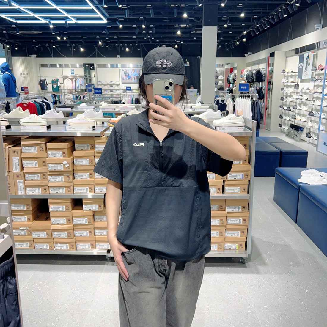 韓國 FILA Seersucker Short Sleeve Anorak【FA313】
