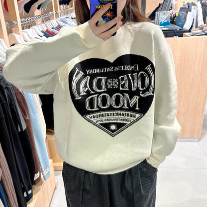 韓國 Satur Saturday Retro Mood Pullover Knit【SR175】