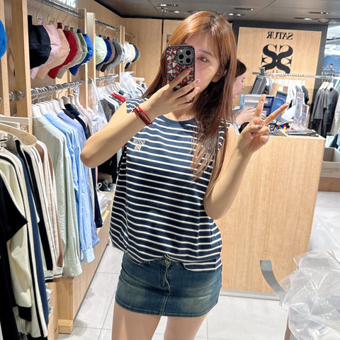 韓國 Satur All Day Crew Neck Layered Sleeveless Top【SR124】