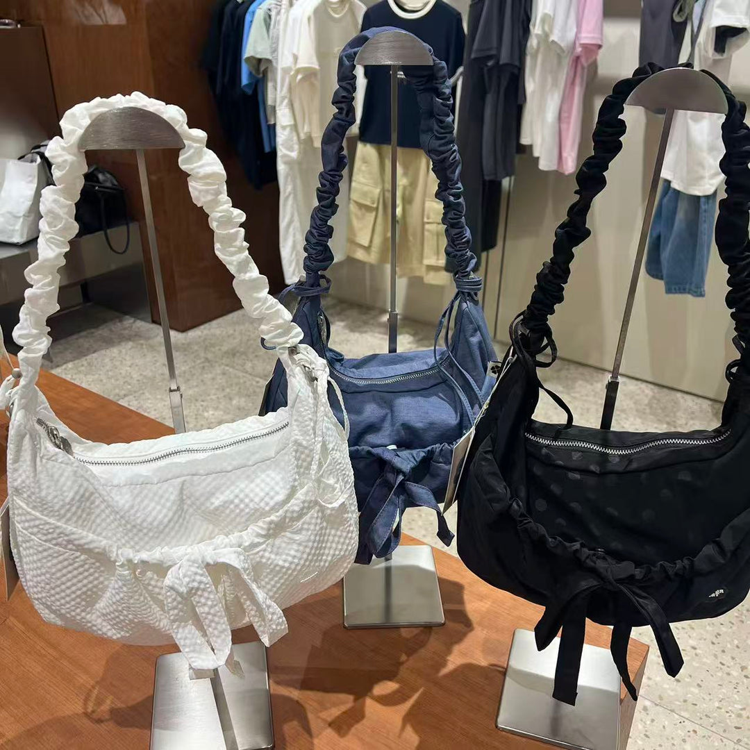 韓國 Covernat Cloverheart Shirring Medium Nylon Hobo Bag【CO013】