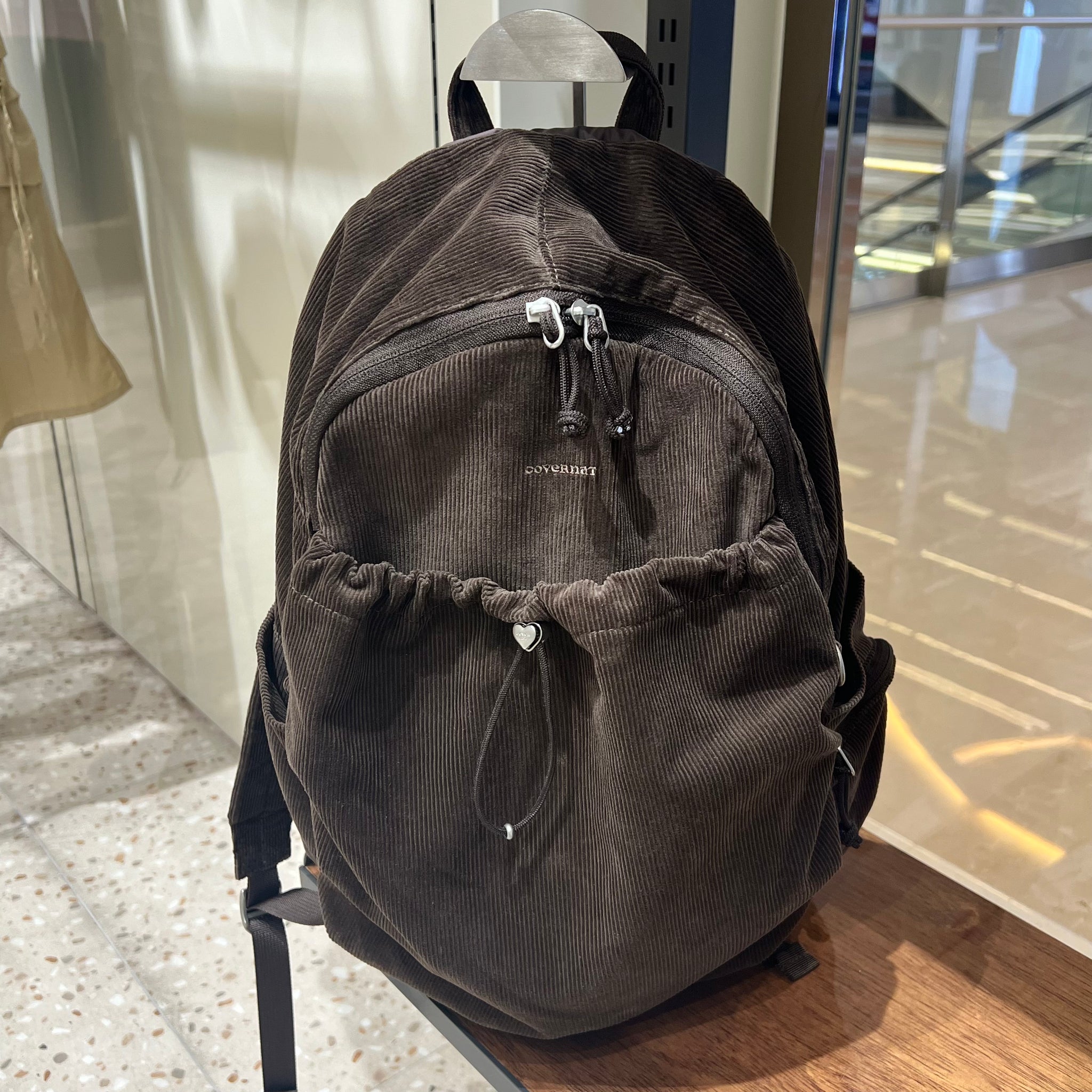 韓國 Covernat Cloverheart Bubble Corduroy Backpack【CO001】