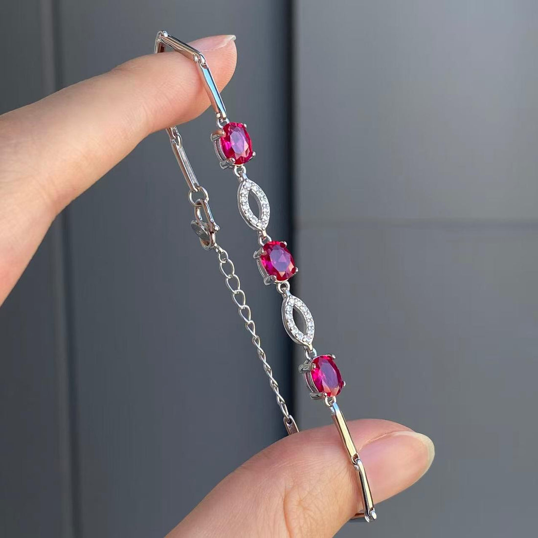 日本直送 戴妃款紅寶石手鍊【JS361】