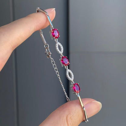 日本直送 戴妃款紅寶石手鍊【JS361】