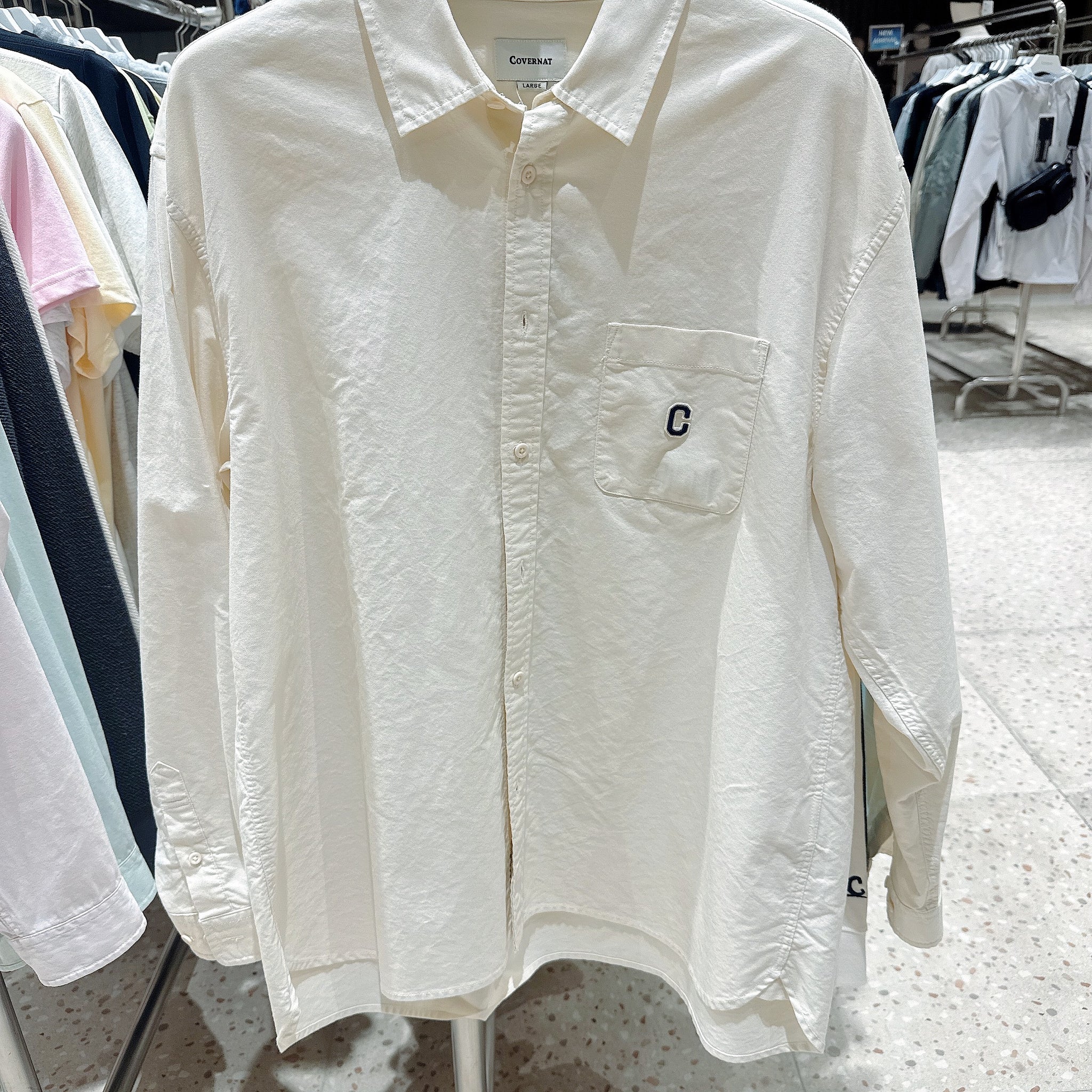 韓國 Covernat C Logo Dyed Oxford Shirt【CO093】