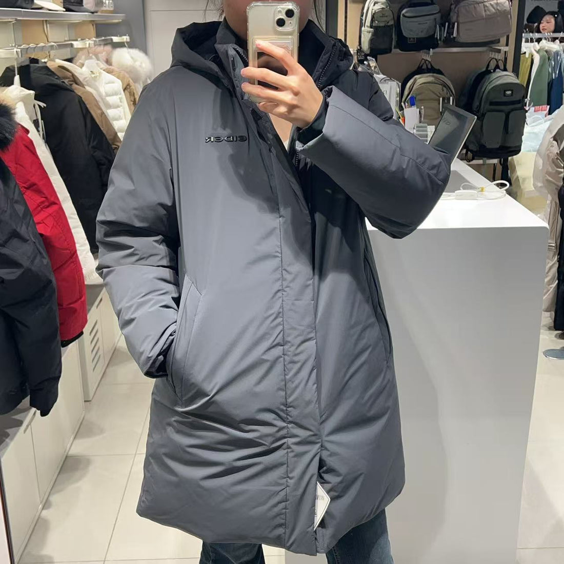 韓國 Eider Cashmere Middle Coat Down Jacket (鵝絨)【ER046】