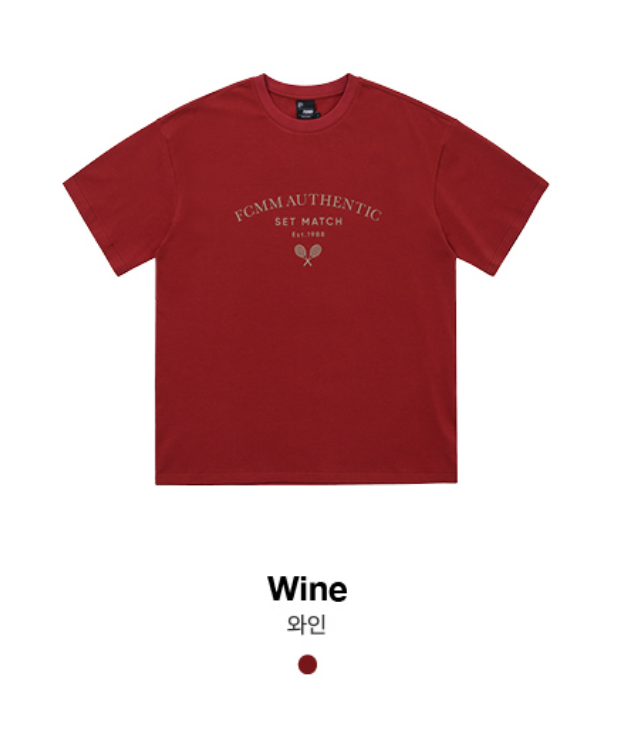 韓國 FCMM Tennis Authentic T-Shirt【FM014】