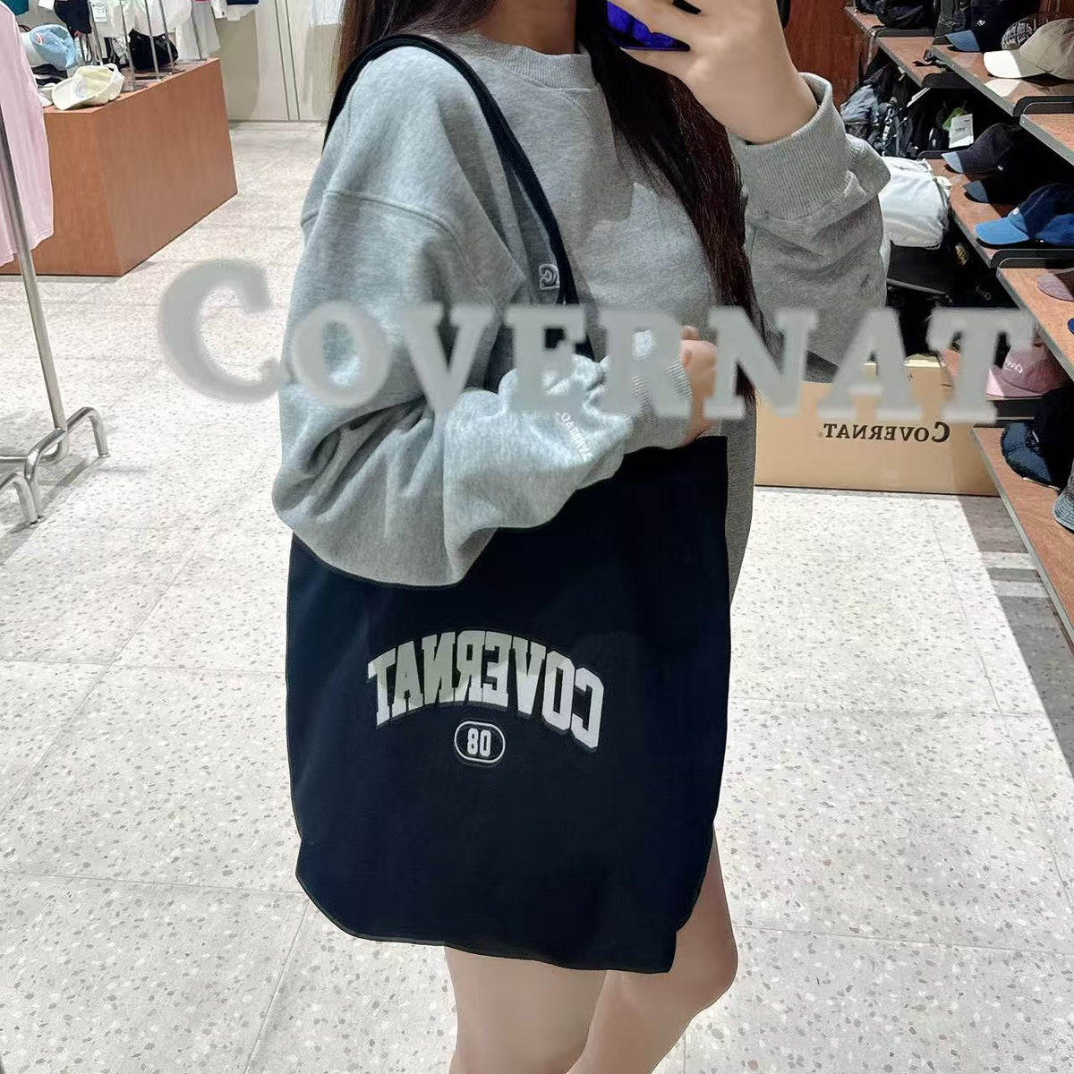 韓國 Covernat C Logo Canvas Bag【CO090】